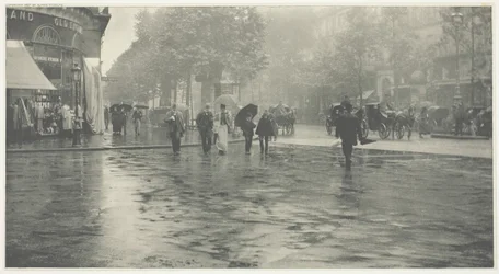 Un día lluvioso en el bulevar, París, 1894, impreso c. 1897