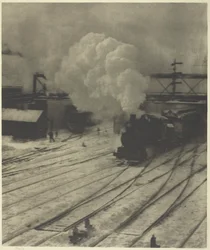 El patio del ferrocarril, invierno, 1903