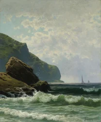 Paisaje marino con barcos en alta mar de Alfred Thompson Bricher