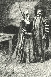 Margaret Roper, la hija mayor de Sir Thomas More, visitando a su padre en prisión, 1535