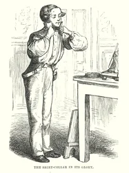 Hans Christian Andersen: El cuello de la camisa (litografía)