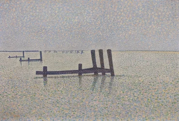 Canal de la Mancha en Nieuwpoort. Hacia 1889