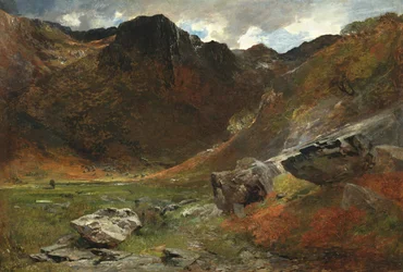 Un valle pantanoso de la naturaleza