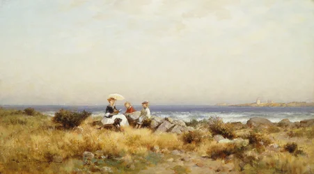Leyendo junto al mar