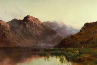 La caza de aves silvestres en Llyn Crafnaut