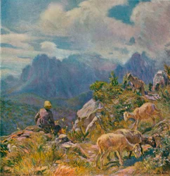 Pastos en los Alpes Apuanos, c. 1922