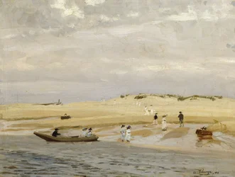 Figuras en una playa