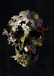 Calavera floral gótica
