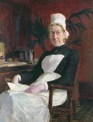 Alice Fisher, enfermera jefe (óleo sobre lienzo)