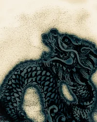 Año del Dragón, 2021 (fotografía pintada a mano)