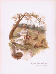 Ven a vivir conmigo y sé mi amor, de Some Old Love Songs publicado por Hildesheimer & Faulkner, 1892