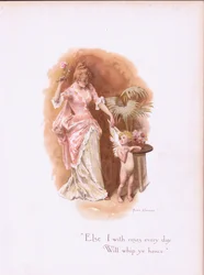 Yo con rosas todos los días, te azotaré de aquí., de Some Old Love Songs publicado por Hildesheimer & Faulkner, 1892