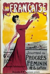 Cartel de "La francaise", revista de progreso de la mujer. Llamada a la suscripción. Ilustración de Alice Kub-Casalonga (1875-1948) 1927 París, Museo de las Dos Guerras Mundiales. Derechos reservados.
