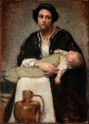 Madre y bebé durmiendo, 1911