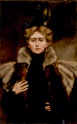 Natalie con capa de piel, 1897