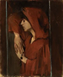 Mujer con capucha roja