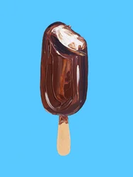 Helado de chocolate con trocitos
