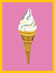 Cono de helado rosa