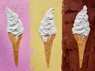 Trío de helados cremosos