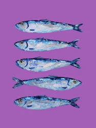 Sardinas de color azul intenso