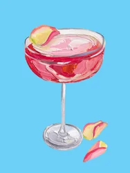 Cóctel rosa vibrante