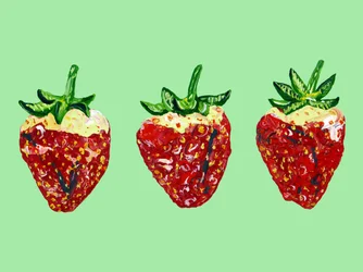 Fresas de un rojo intenso