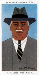 Aga Khan III Mohammed Shah, líder de los ismailíes, 1926.