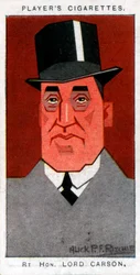 Edward Carson, I barón Carson, líder del Ulster y abogado, 1926