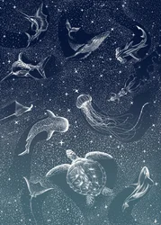 Animales del océano cósmico