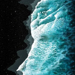 Olas cósmicas del océano