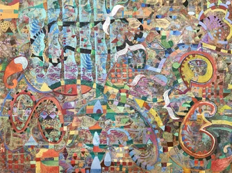 Mosaico abstracto y complejo