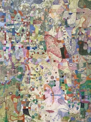 Abstracción con motivos vibrantes