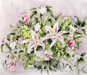 Naturaleza muerta con lirios, 1996