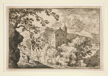 La casa grande con una torreta