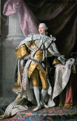""Retrato del rey Jorge III (1738-1820) Rey de Inglaterra en vestido de coronación"" Pintura de Allan Ramsay (1713-1784) alrededor de 1770 Galería de arte de Australia Meridional Adelaide Australia