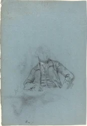 Estudio de un Hombre Sentado (recto)