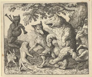 Una fiesta en honor del oso y el lobo