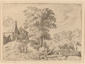 Carro con dos caballos de tiro