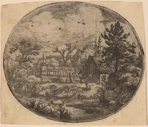 Hamlet en la orilla de un río
