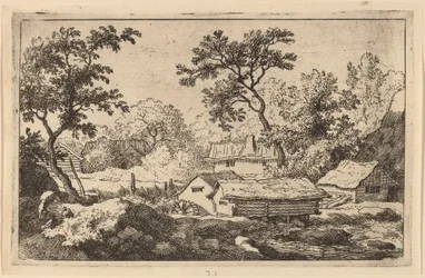 Molino bajo una cascada, probablemente c. 1645-1656