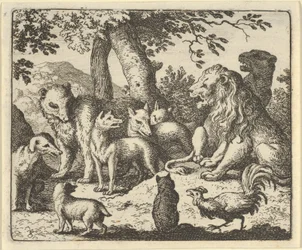 Renard se exonera de sus crímenes ante el león, 1650-75