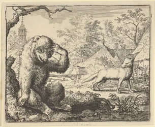 Renard se burla del oso, 1650-75