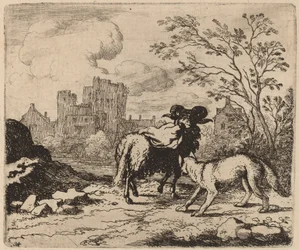 Reynard pide al carnero que entregue un documento, probablemente c. 1645-1656
