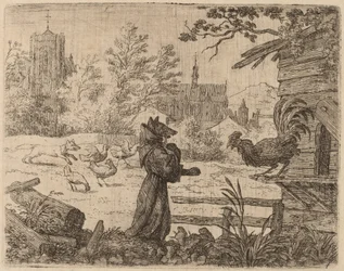 Reynard disfrazado de monje, probablemente c. 1645-1656
