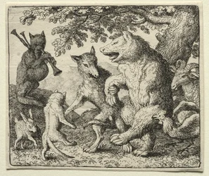Reynard el Zorro: El Lobo y el Oso Celebran su Libertad