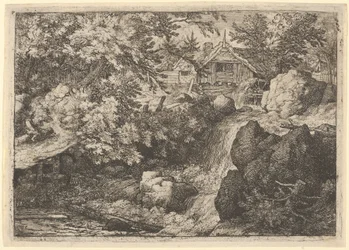 La cascada cerca del molino de agua, siglo XVII