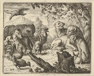 El León Anuncia una Paz Duradera a los Animales que lo Rodean, 1650-75