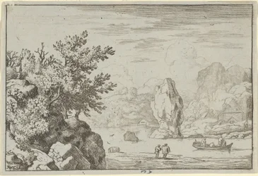 La roca en el medio del río, siglo XVII