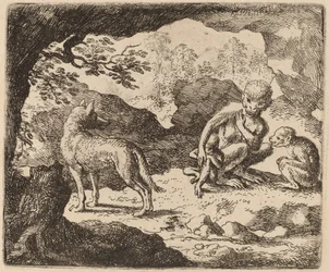 El lobo y los monos
