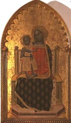 Madonna y Niño en el Trono